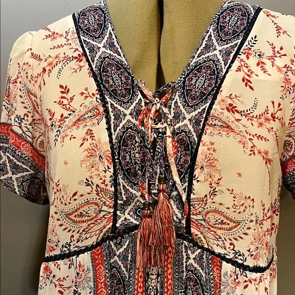 Knox Rose Multicolor Boho Blouse - Picture 3 of 8